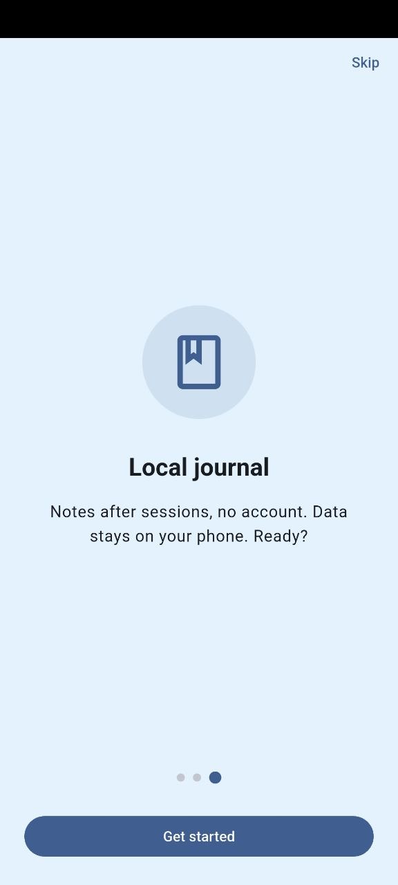 Local journal onboarding