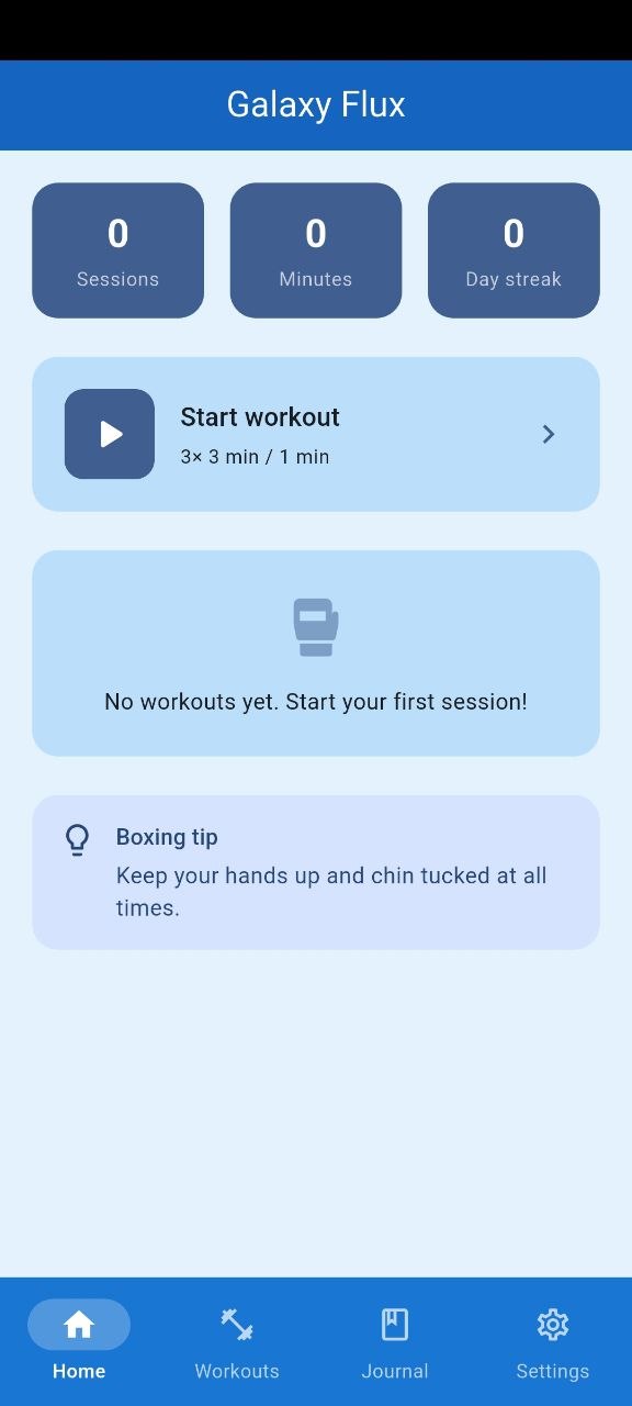 Structured Training workouts screen